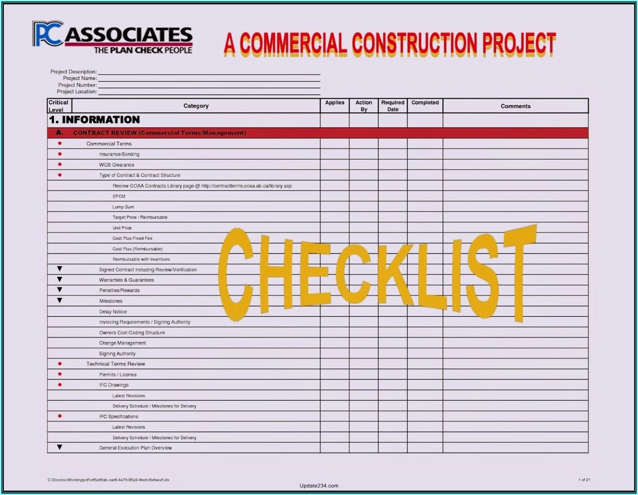 Construction Project Management Forms