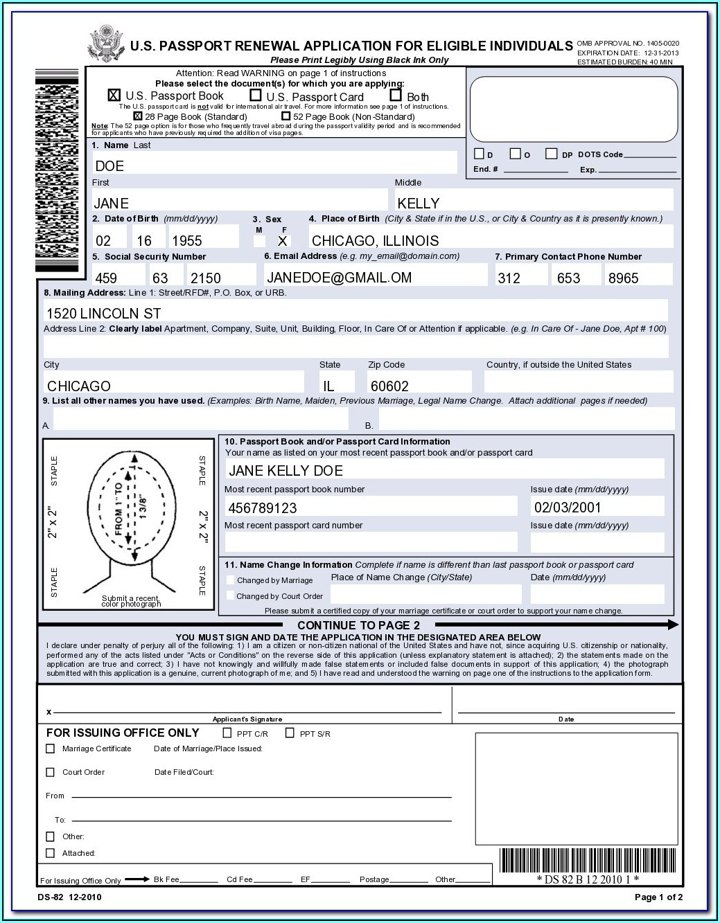 Ds 82 Form Passport