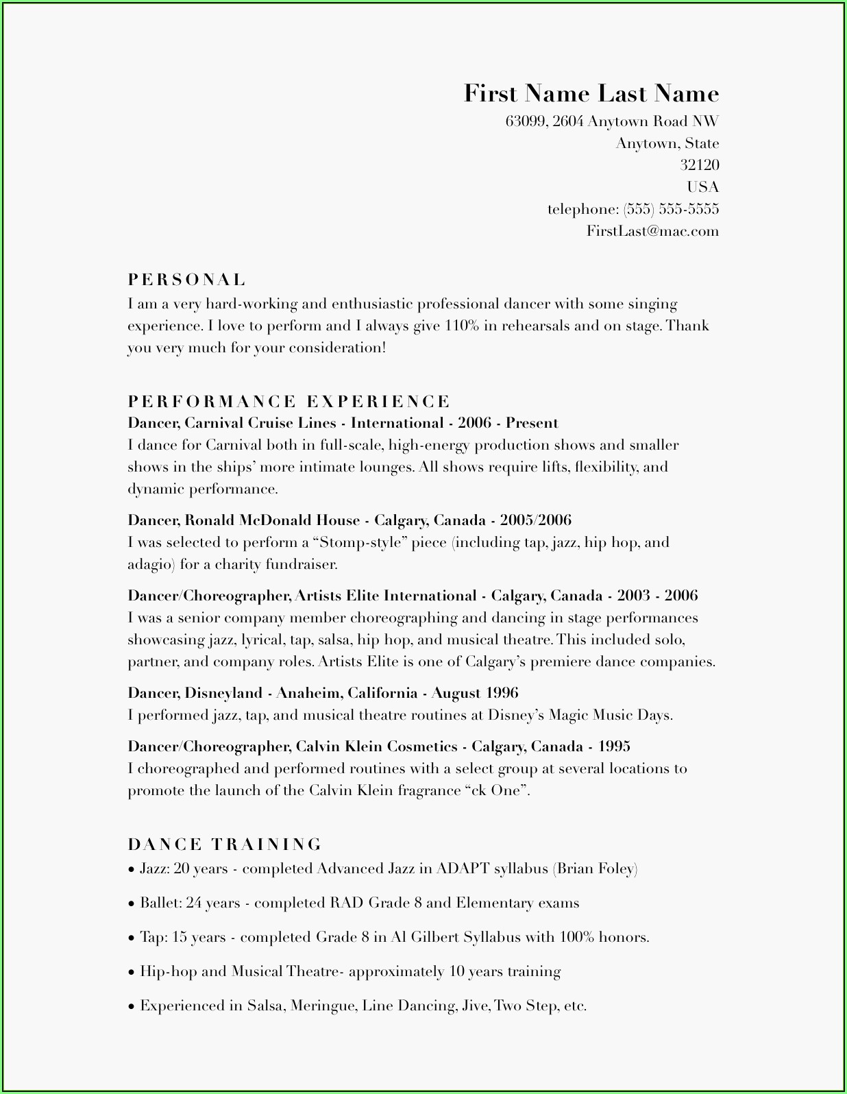 Fill In The Blank Functional Resume Template