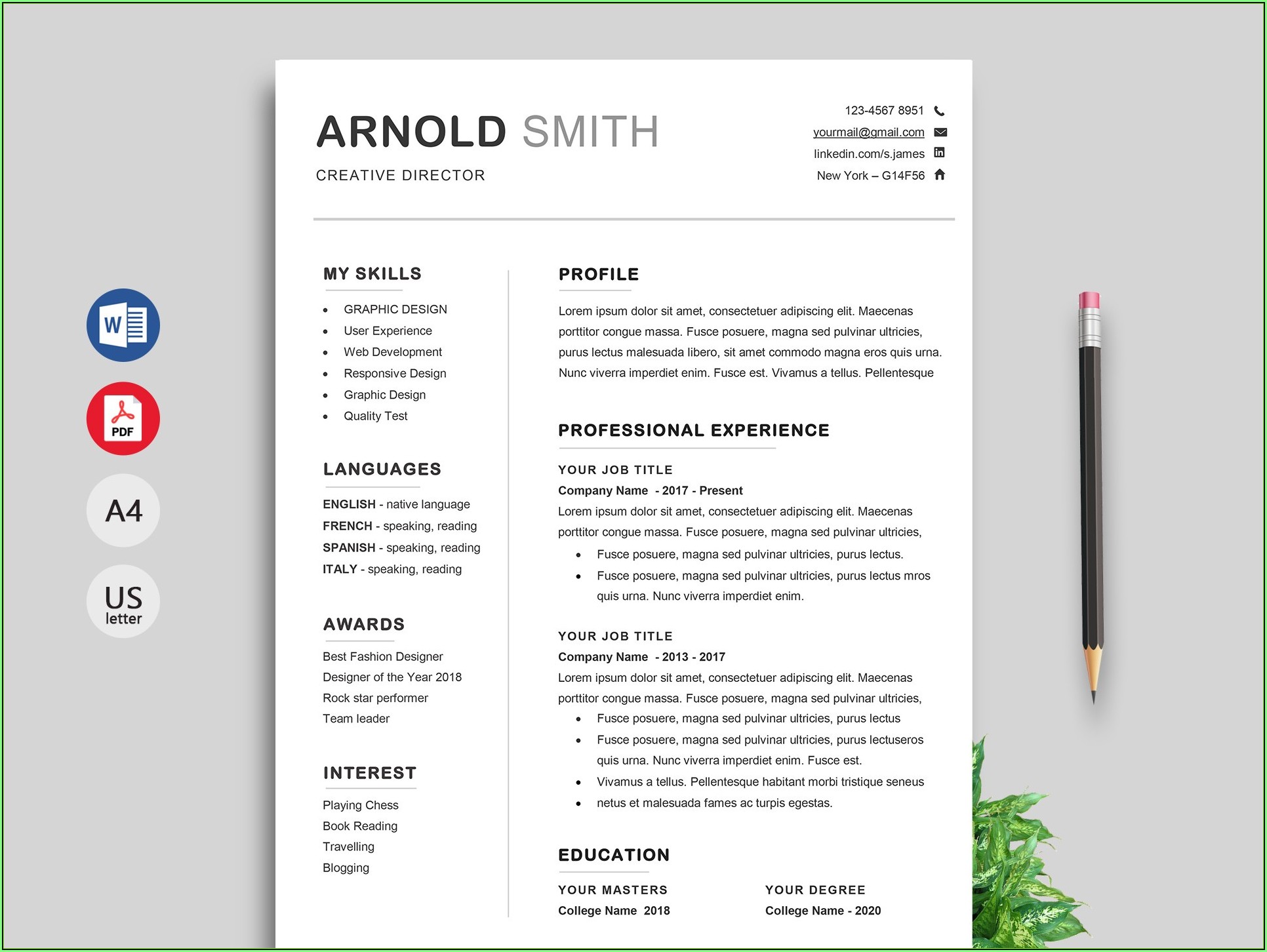 Free Resume Downloadable Templates