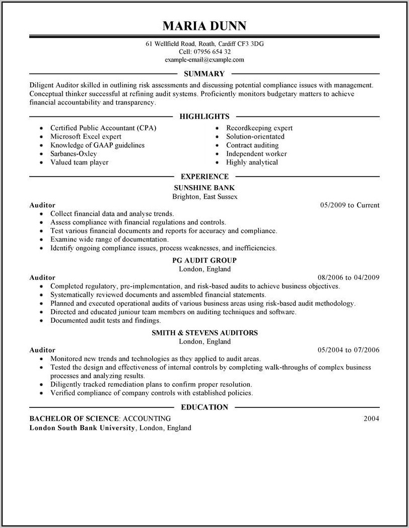 Free Resume Templates For Executives