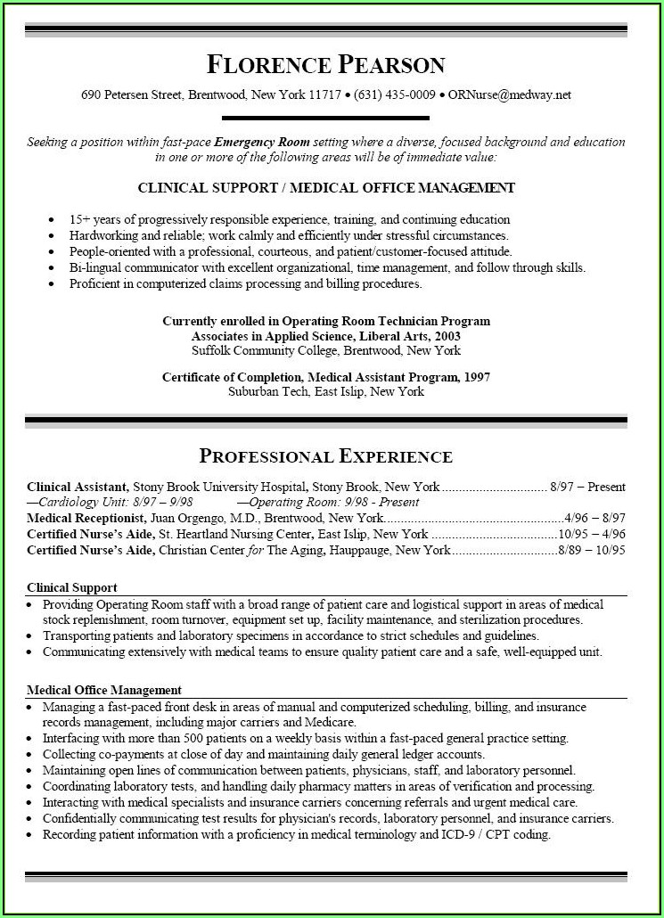 Free Rn Resume Examples