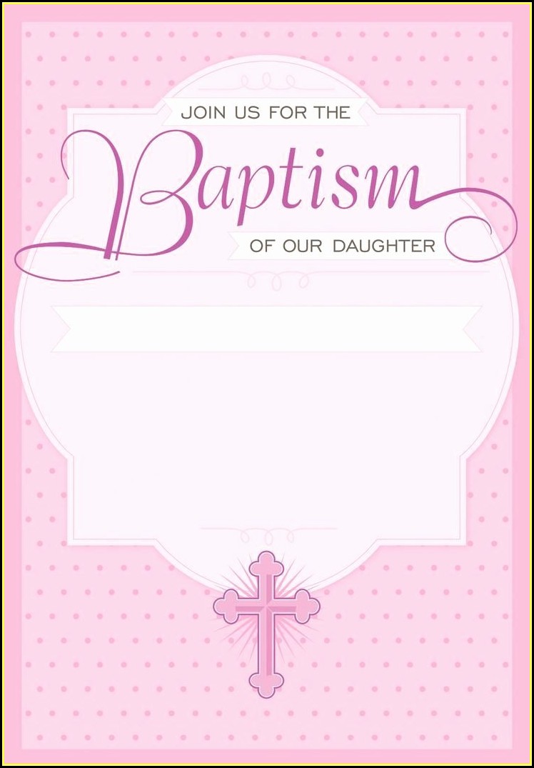 Girl Baptism Invitations Free Templates