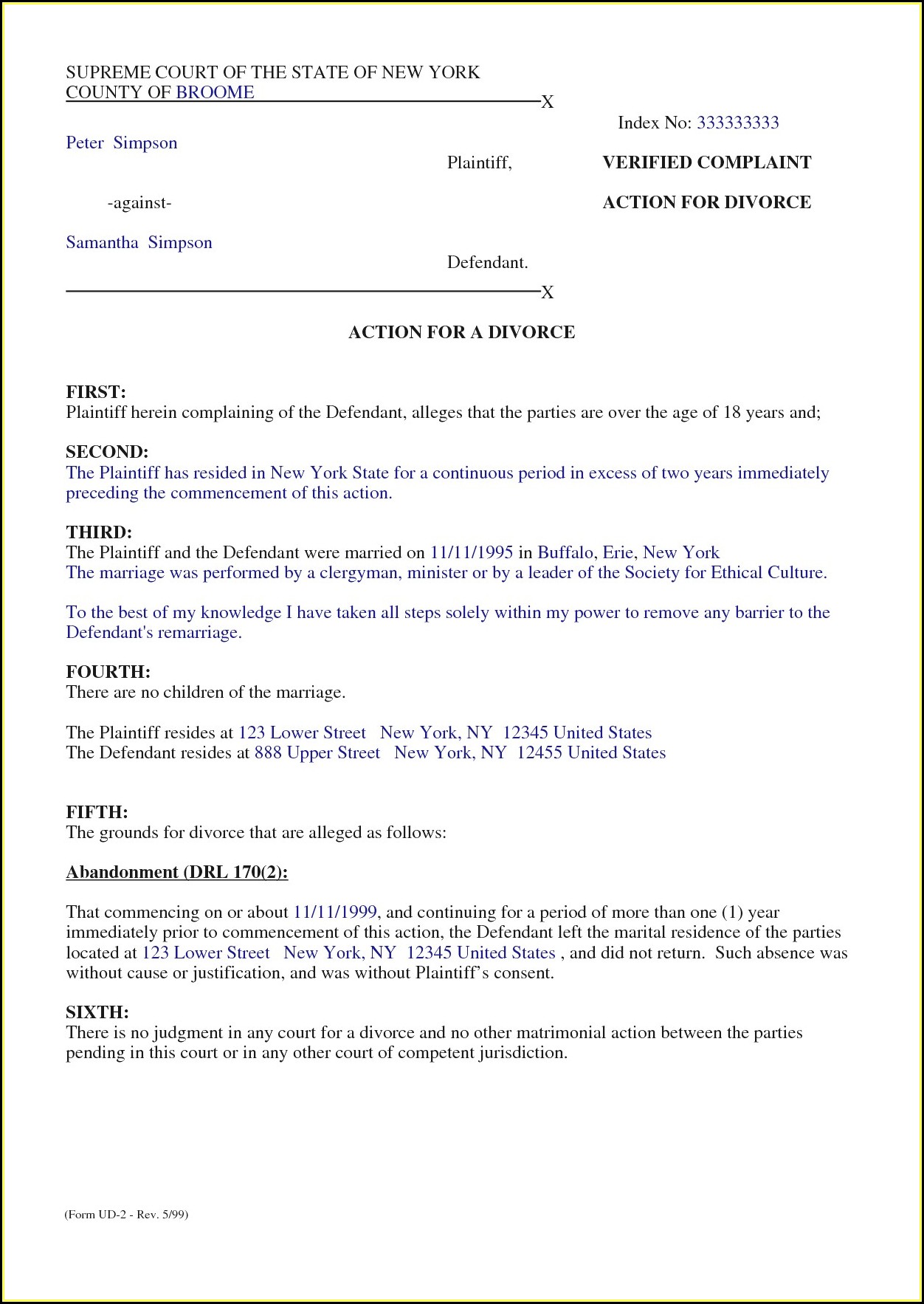 Marriage Separation Agreement Template Free