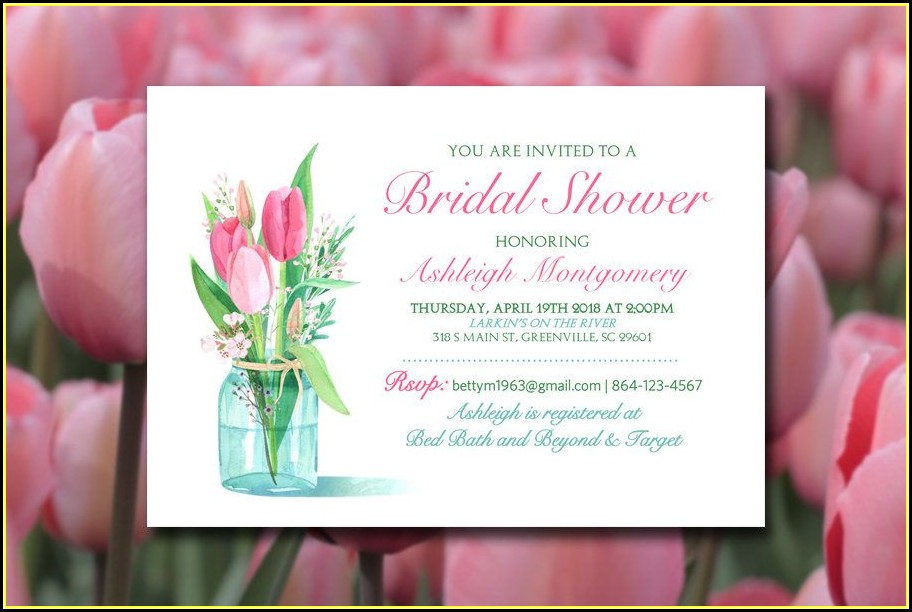 Mason Jar Bridal Shower Invitation Template