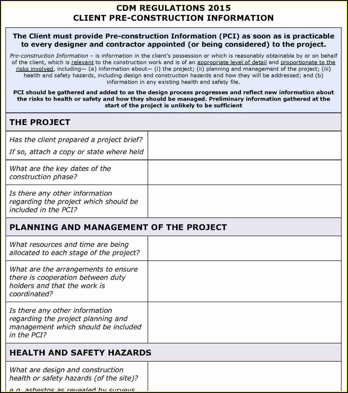 Safety Plan Template Free