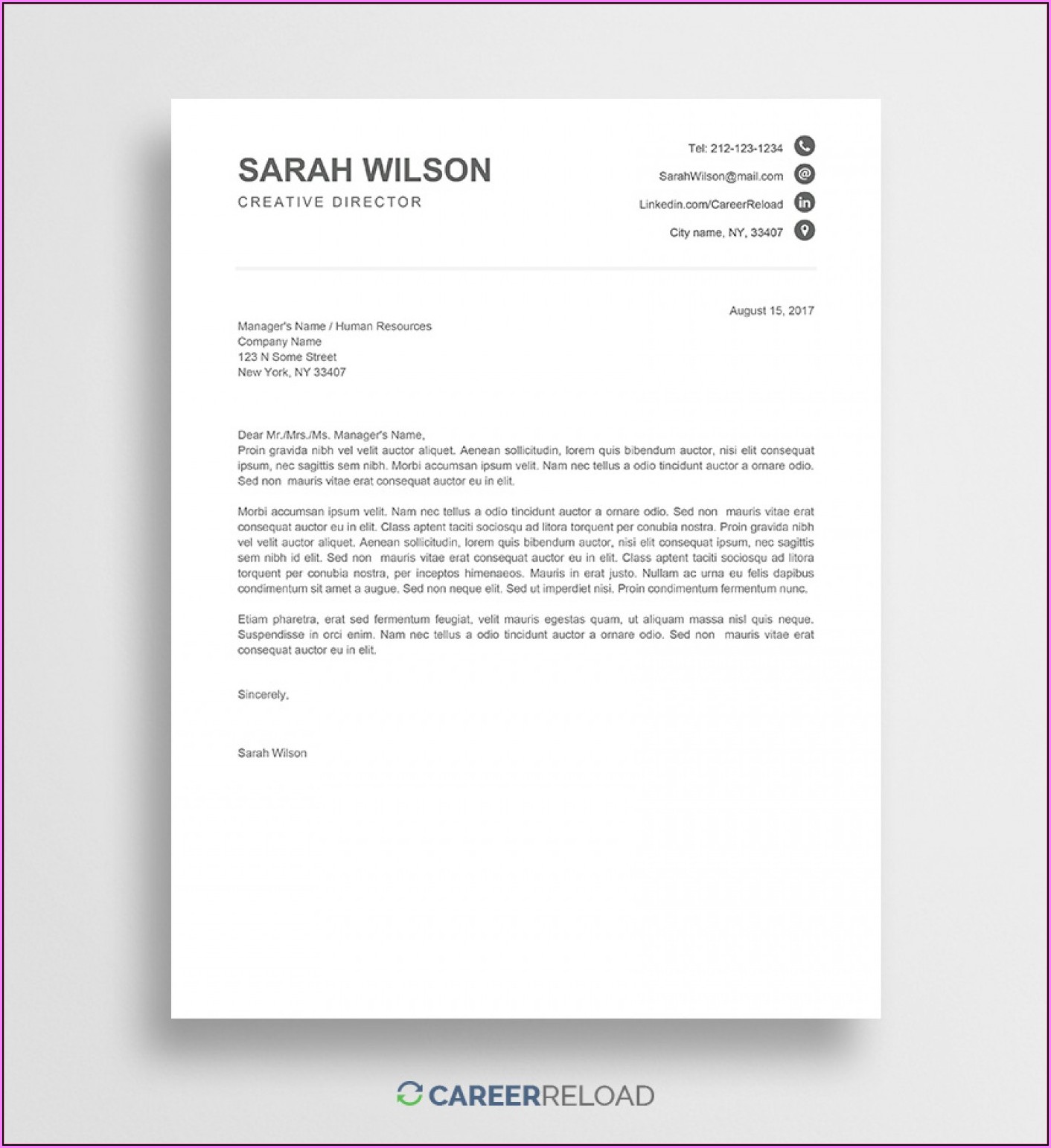 Cover Letter Templates Free Download Word Document
