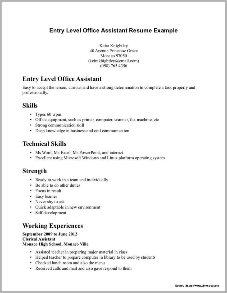 Dental Assistant Resume Templates Word