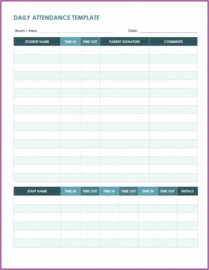 Employee Attendance Tracker Excel Template 2018