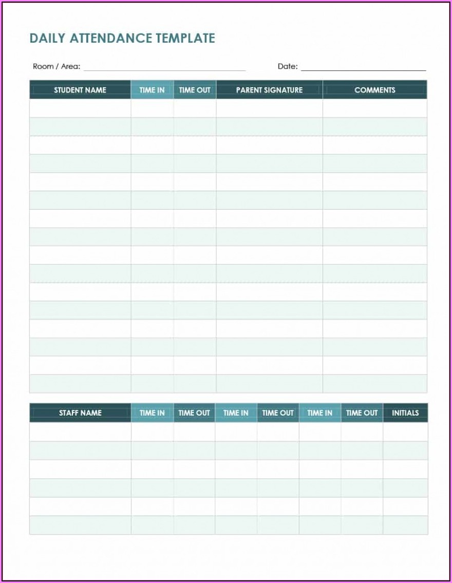 Employee Attendance Tracker Excel Template Free Download