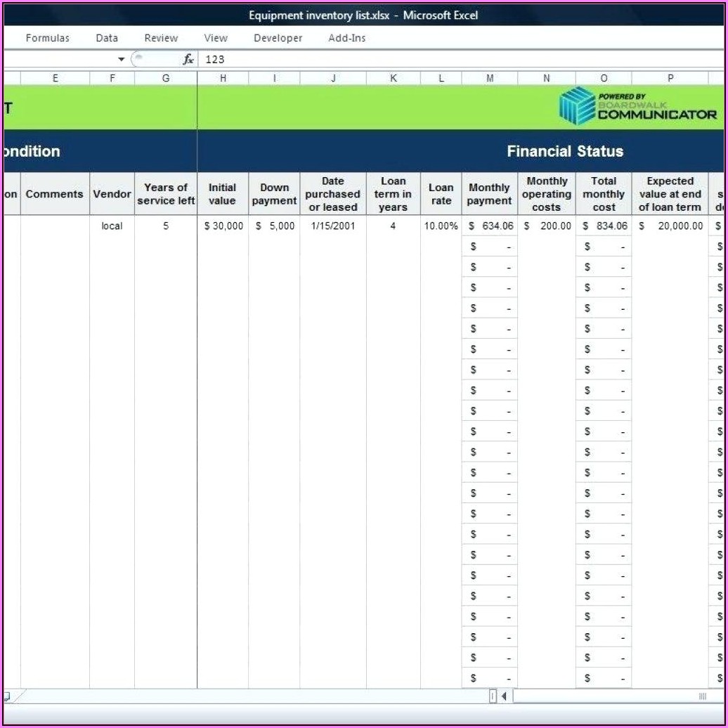 Excel Software Inventory Tracking Template