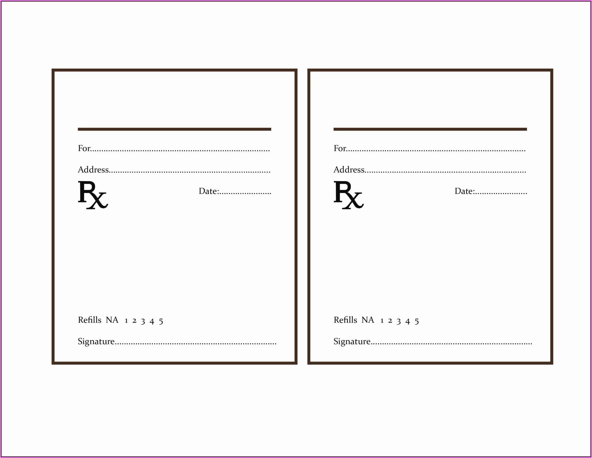 Fake Prescription Template - Template 1 : Resume Examples #emVKd1n2rX