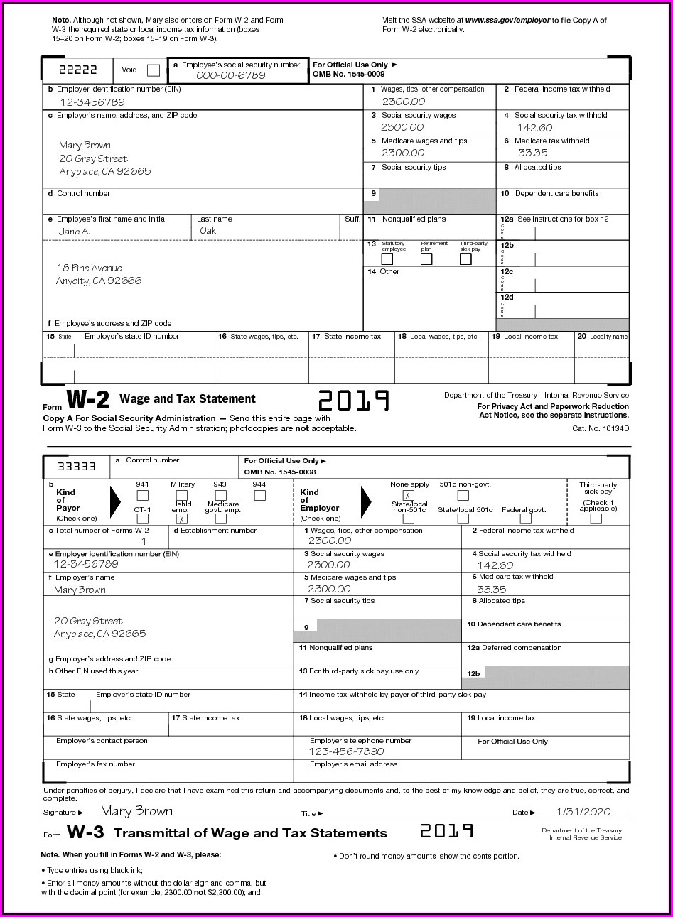 Fillable W2 Form 2019 - Form : Resume Examples #pv9wPaoY7A