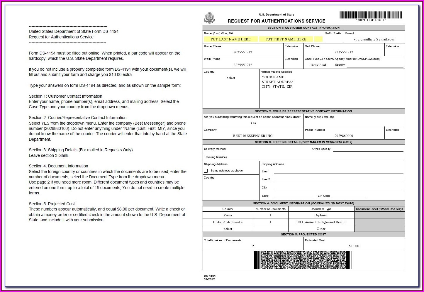 Florida Department Of State Apostille Form