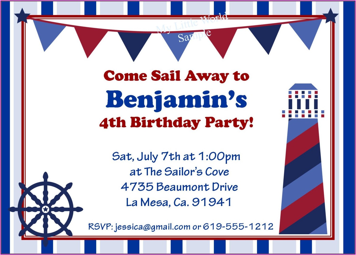 Free Nautical Birthday Invitation Templates