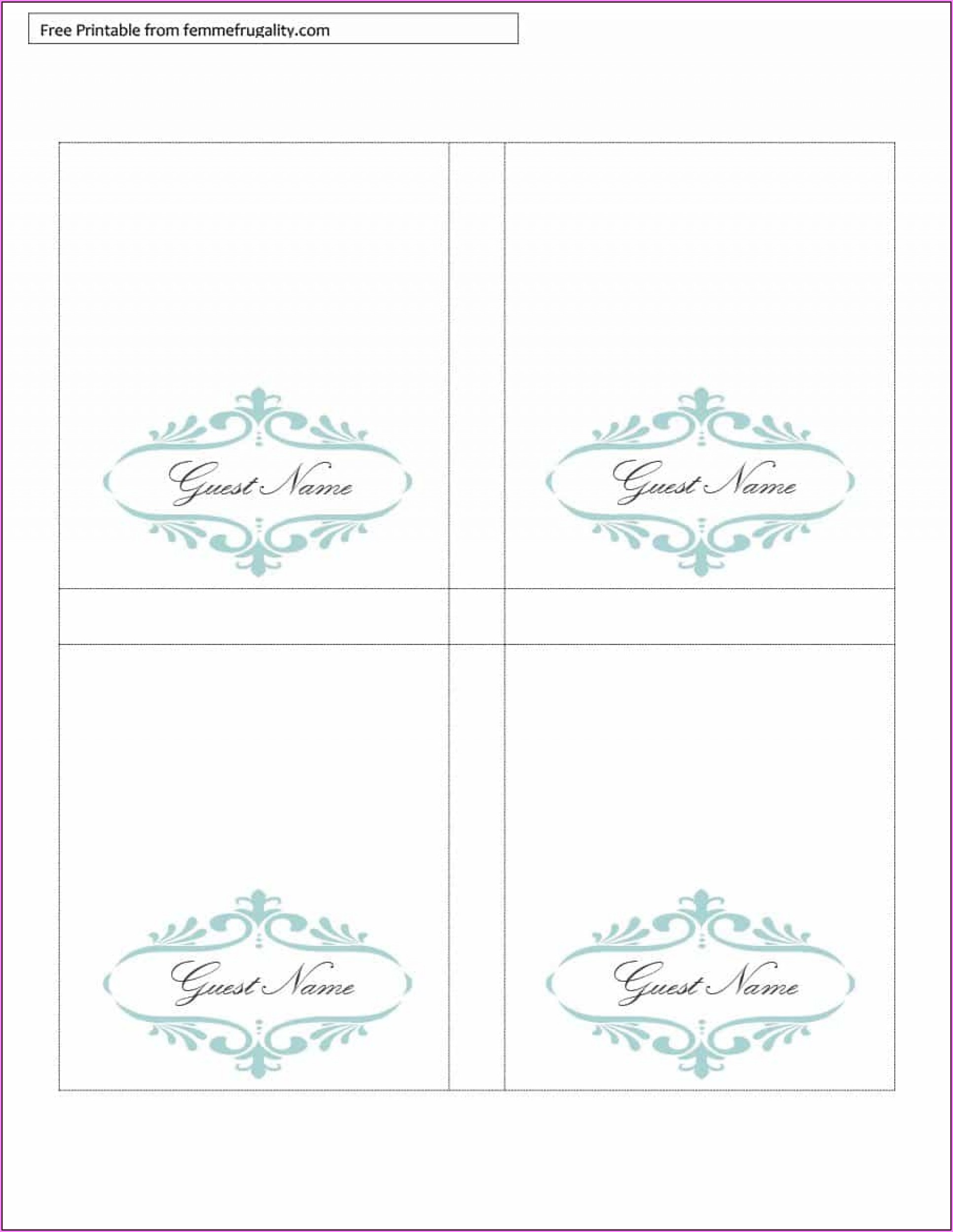 Free Reserved Table Tent Template