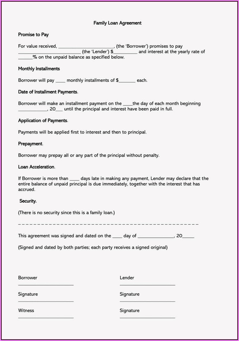 Free Simple Loan Agreement Template South Africa