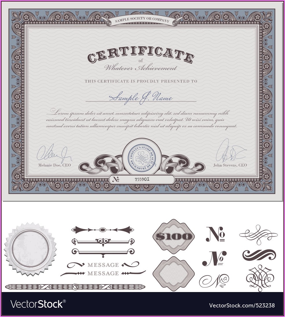Free Stock Certificate Form