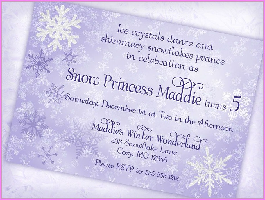 Free Winter Wonderland Invitations Templates