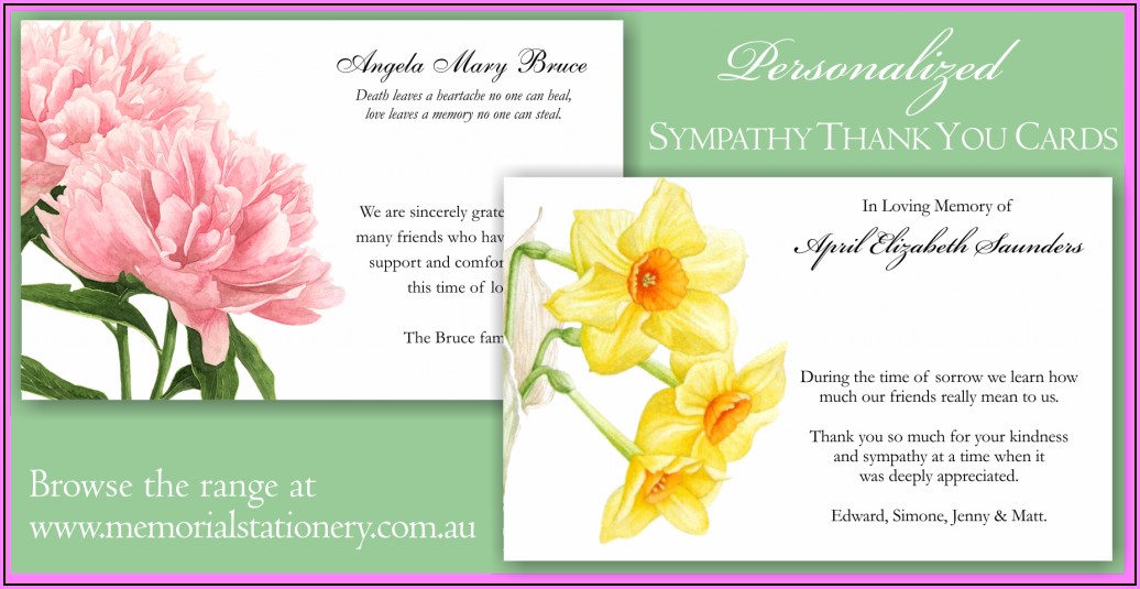 Funeral Thank You Cards Templates