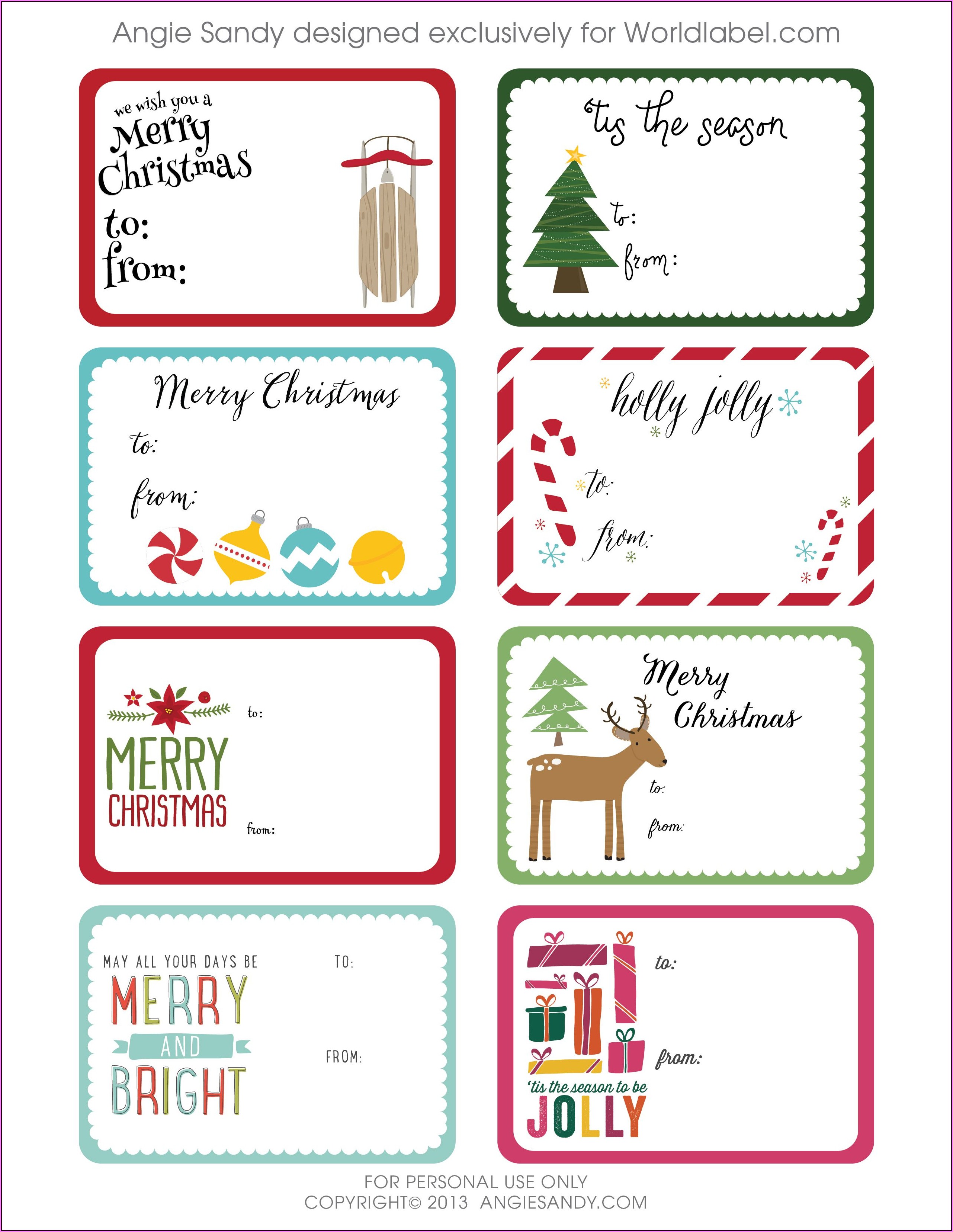 Gift Label Template