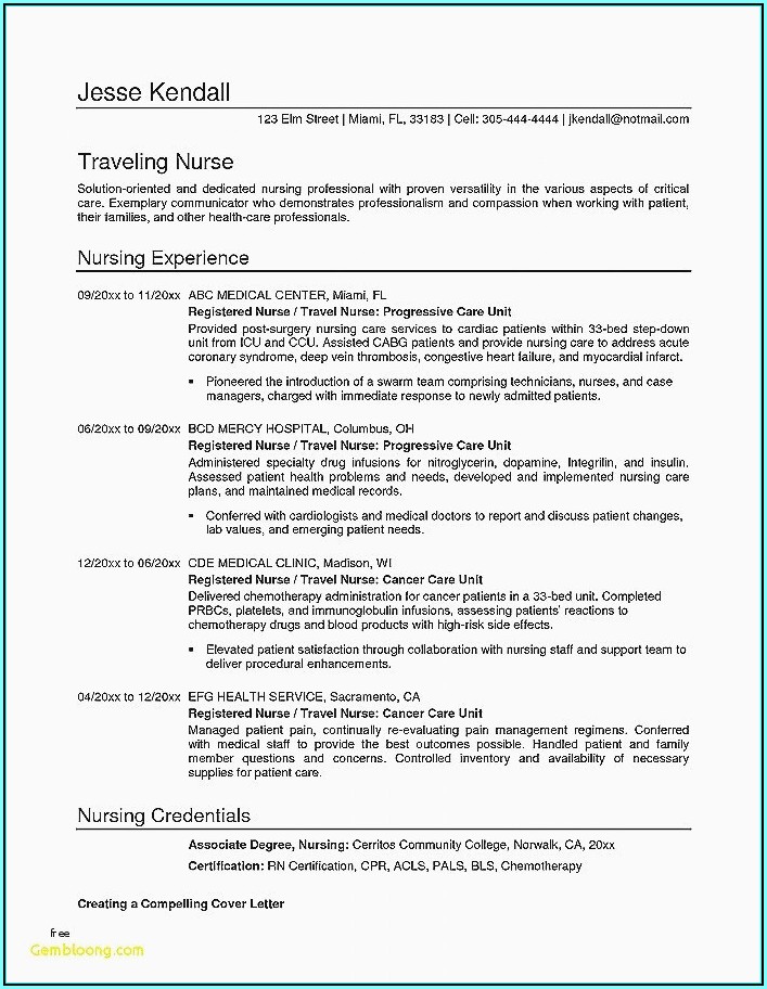Good Resume Objectives For Registered Nurse