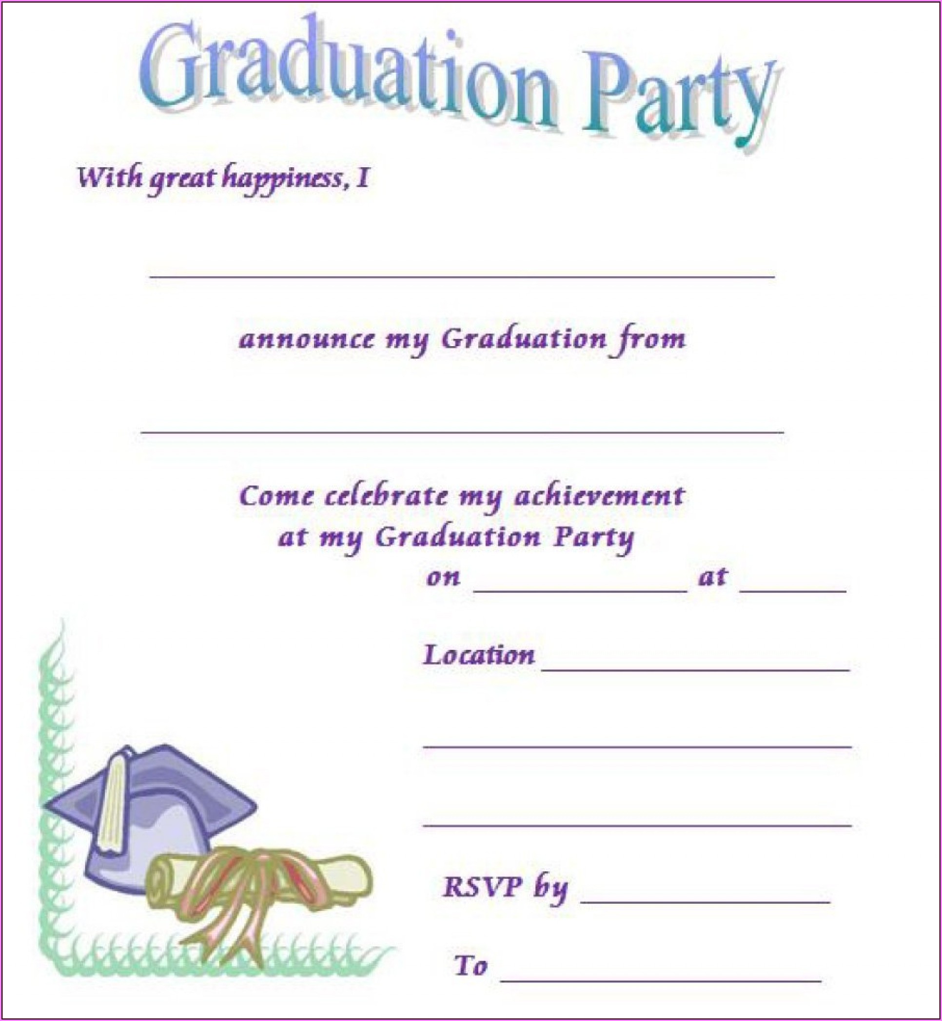 Graduation Invitation Templates Free Download