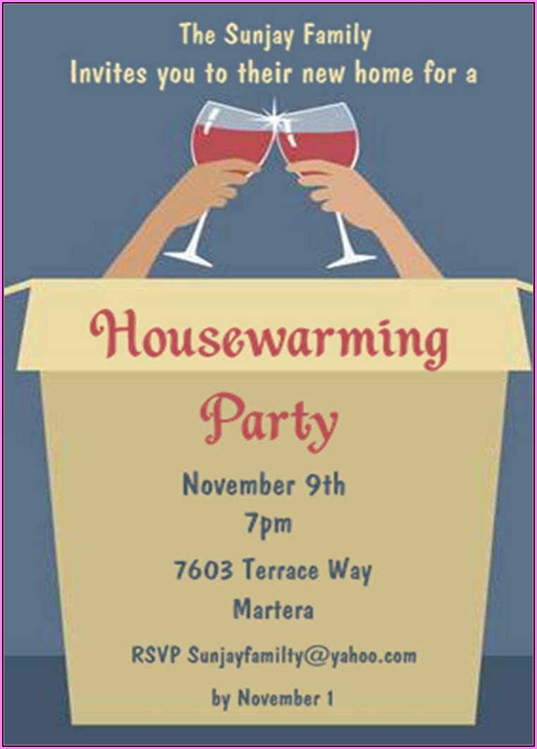 Housewarming Party Invitation Layout