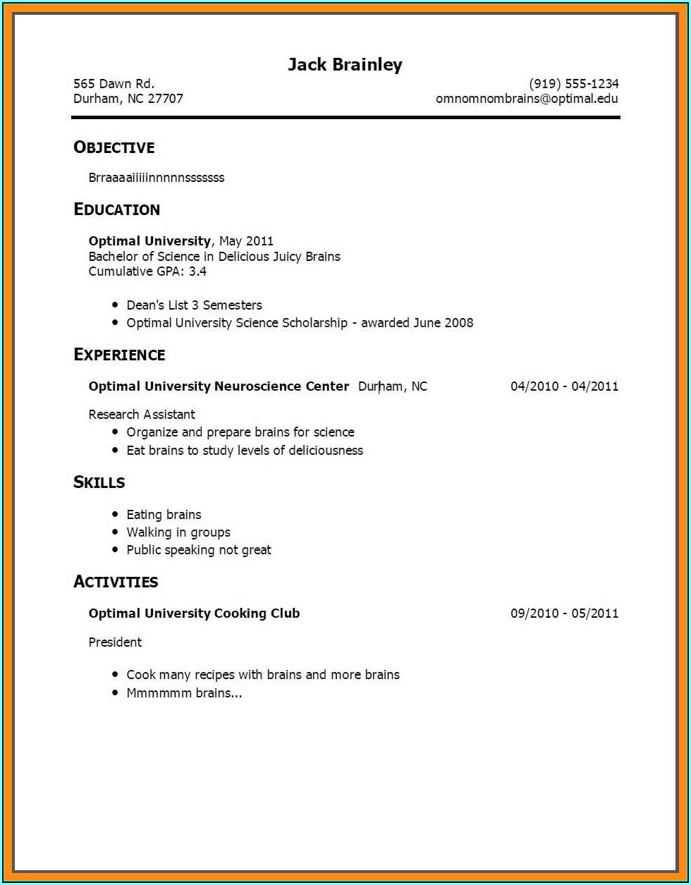How To Build A Resume For Someone With No Work Experience