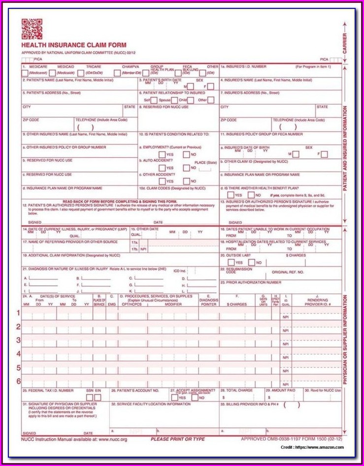 How To Fill Out A Cms 1500 Form For Tricare