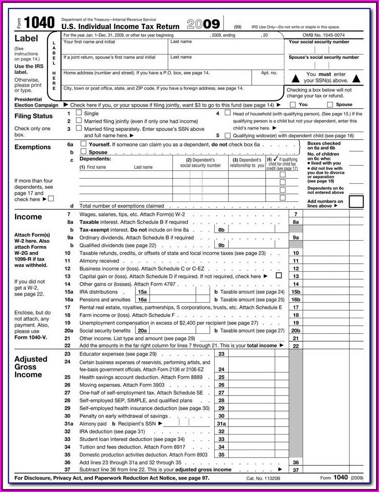 Income Tax Forms 1040a