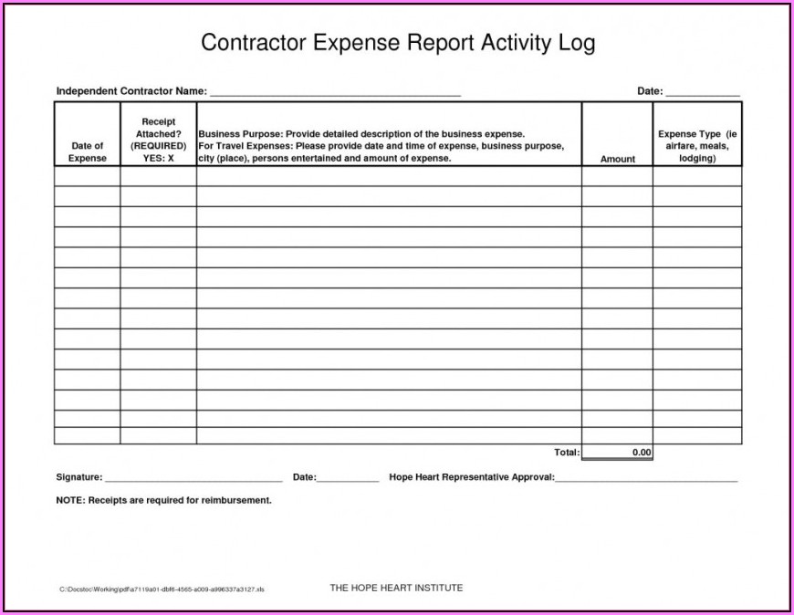 Mileage Log Book Template For Tax Purposes