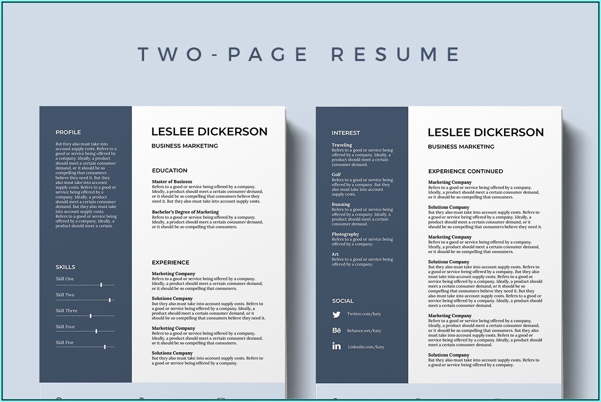 Ms Word Resume Template Free Download
