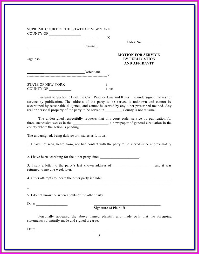 New York City Uncontested Divorce Forms