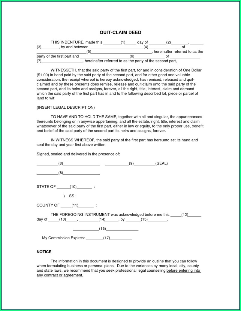 Quit Claim Deed Template Missouri Template 1 Resume Examples 