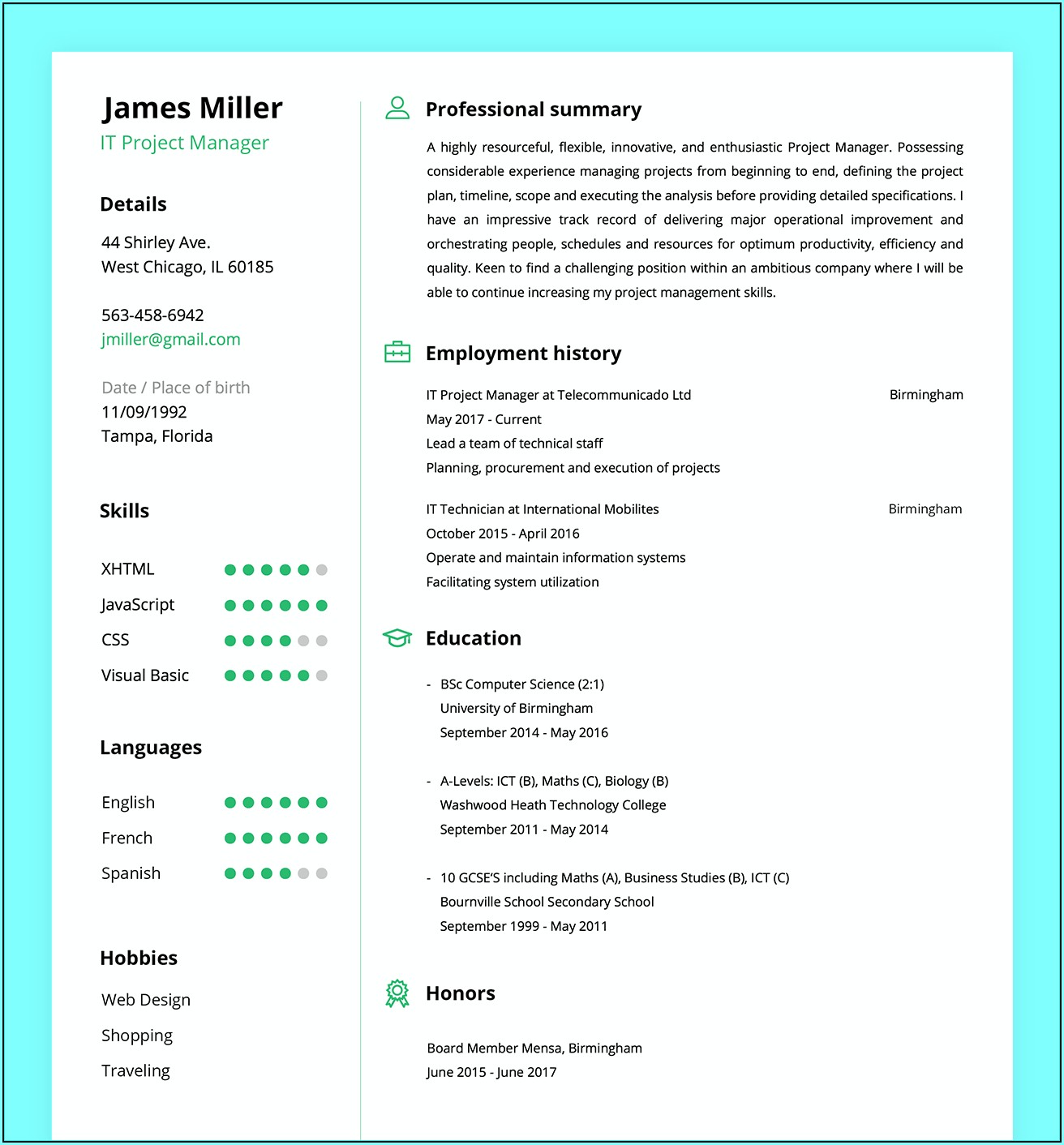 Resume Free Download For Freshers In Word Format