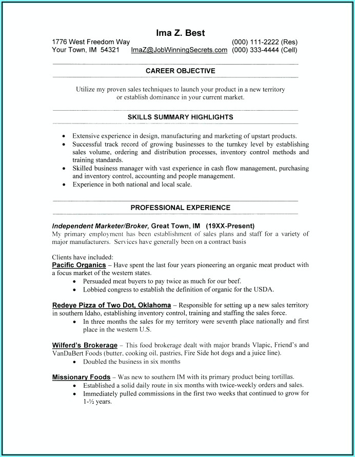 Resume Layout Examples