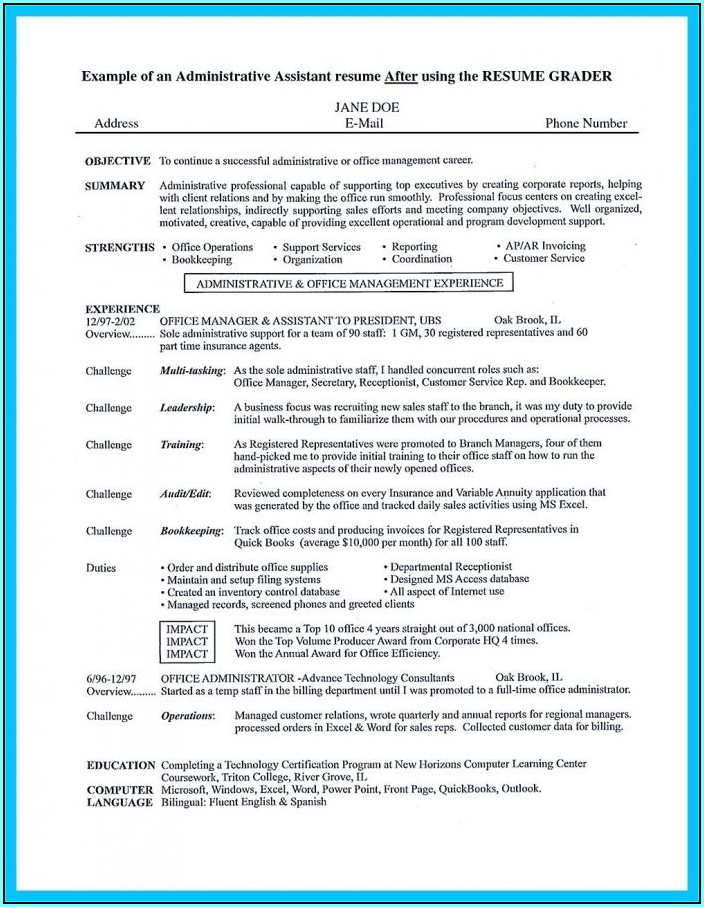 Resume Templates For Professional Positions