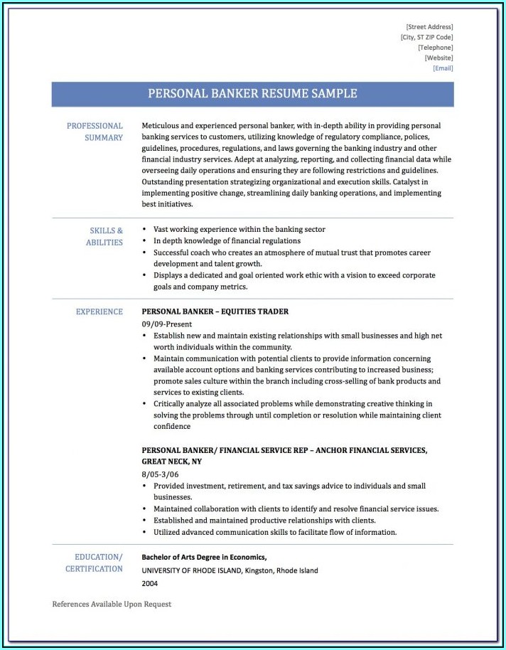 Resume Templates For Professionals