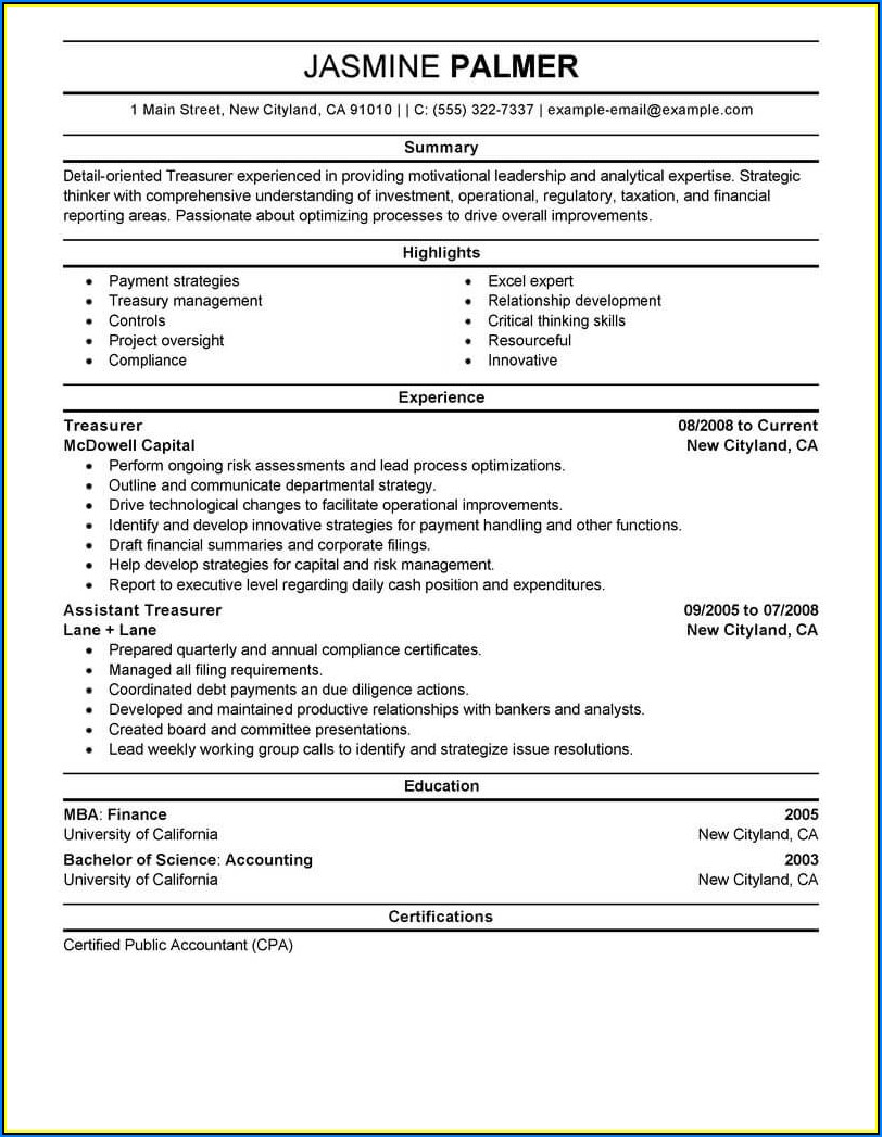 Resume Writing For Finance Professionals