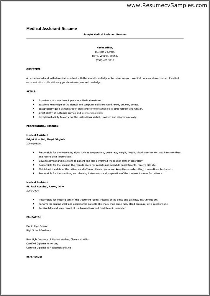 Sample Of Warehouse Resume Objective
