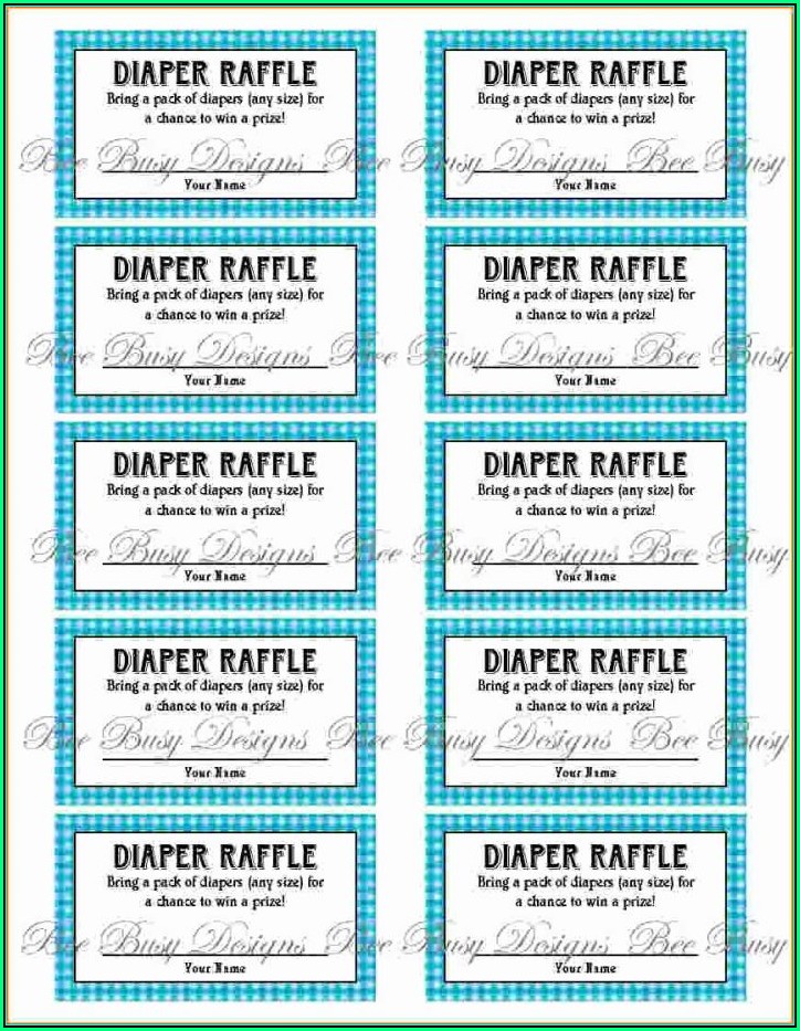 Sample Template For Raffle Tickets