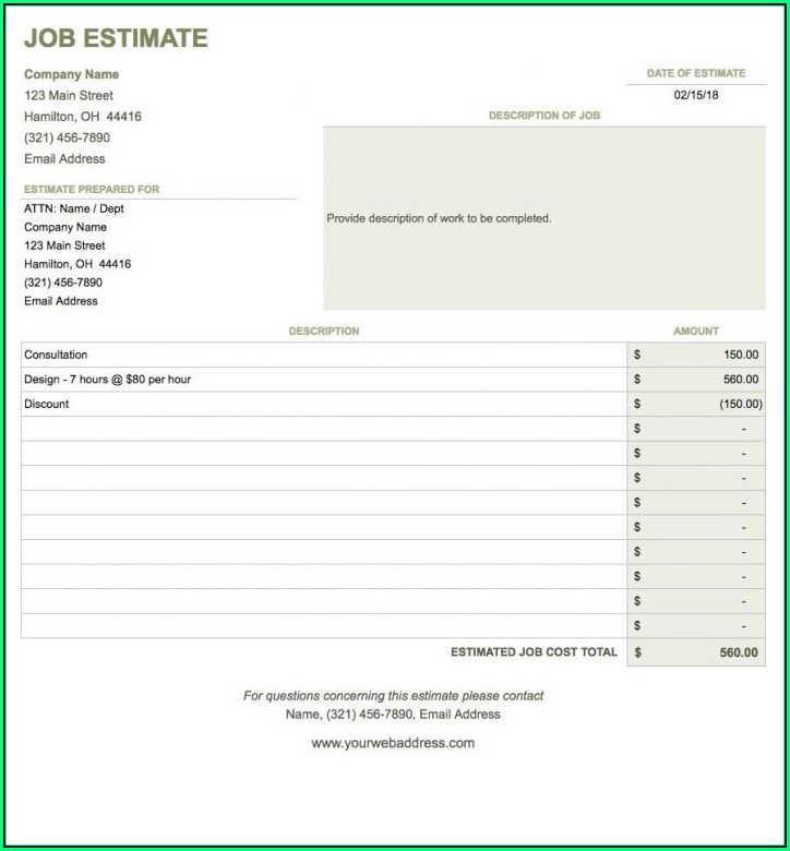 Self Employed Invoice Template Google Docs