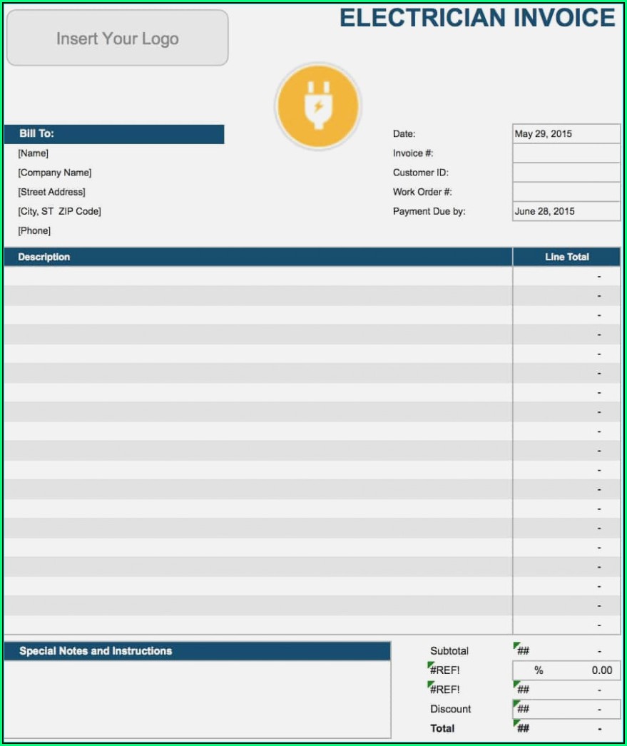 Self Employed Invoice Template Uk Pdf