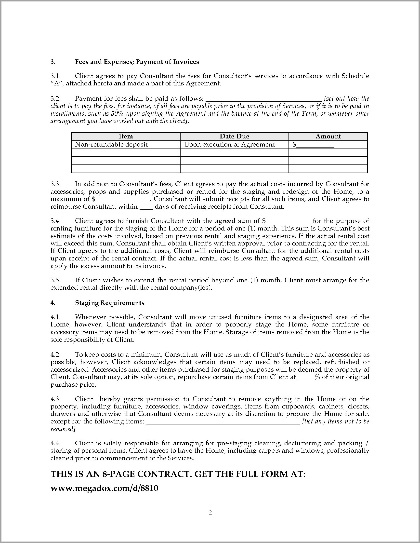 Service Contract Template Word Free