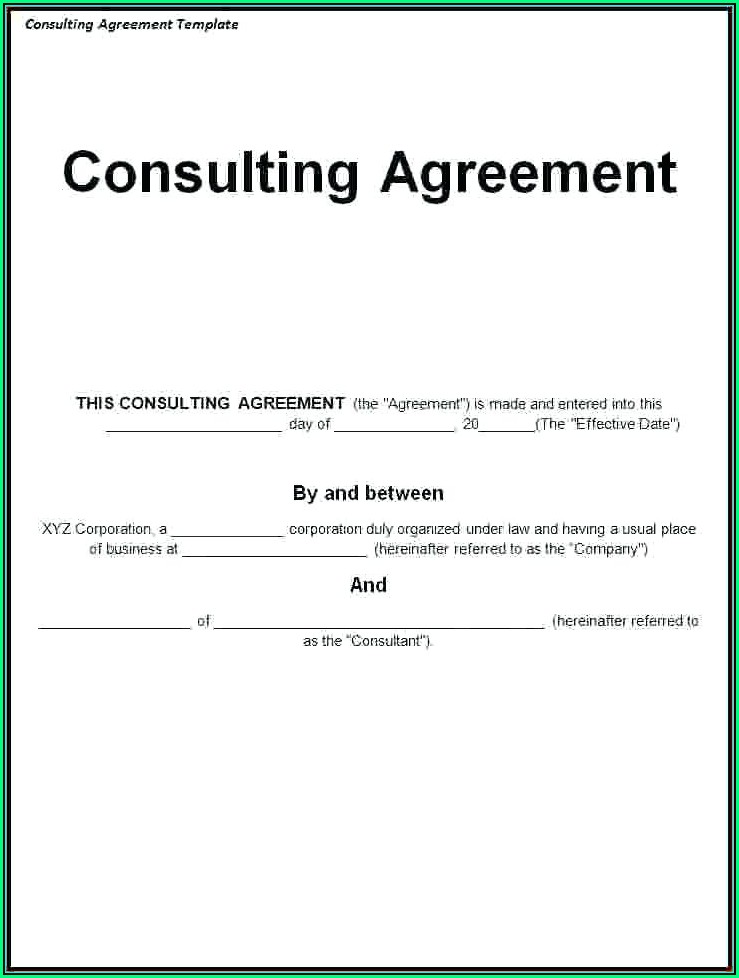 Simple Consulting Agreement Template Uk