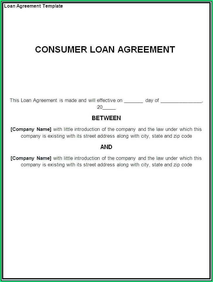 Simple Loan Agreement Template Free Australia