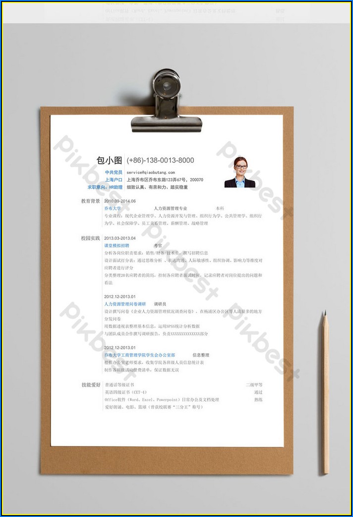 Traditional Cv Template Word Free Download