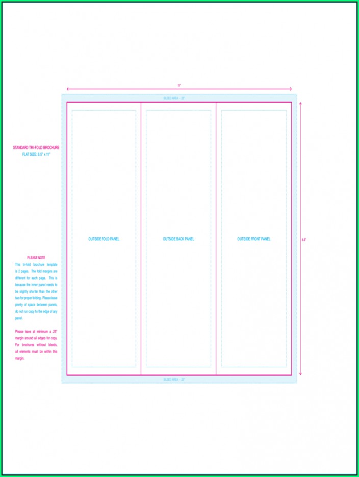 Tri Fold Pamphlet Template Free