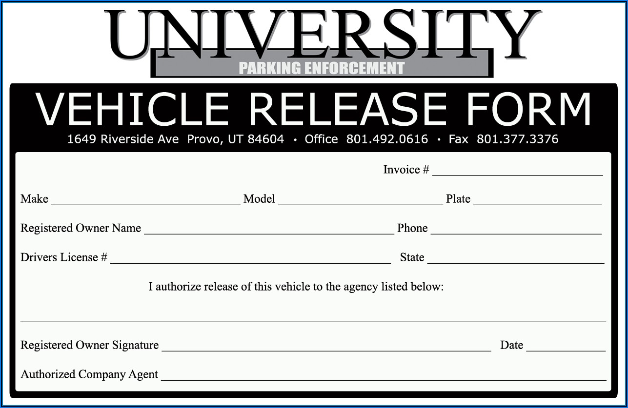 Vehicle Lien Release Form Texas